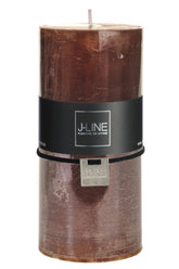 Bougie cylindrique J-Line marron L - 72H - (29232)